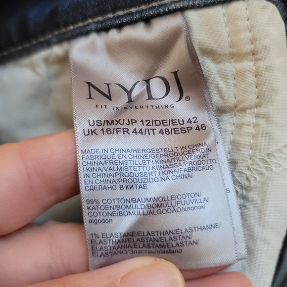 NYDJ Relaxed Straight High Rise Wide Leg Lift Tuck Technology Size 12 - Picture 8 of 9